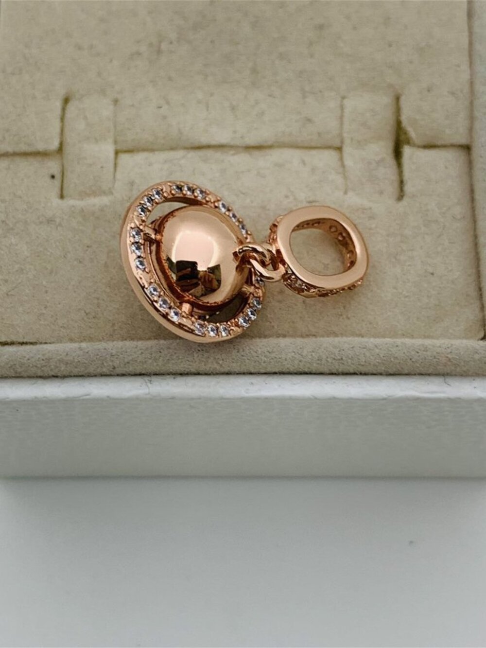 ✨🔥Pandora Confession Pink Globe Charm Rose Gold Pendant - Picture 2 of 7